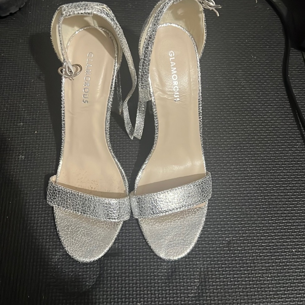 Silver ASOS heels